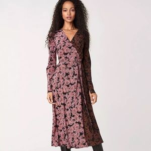 NWT Diane von Furstenberg Tilly Silk Crepe De Chine Wrap Dress